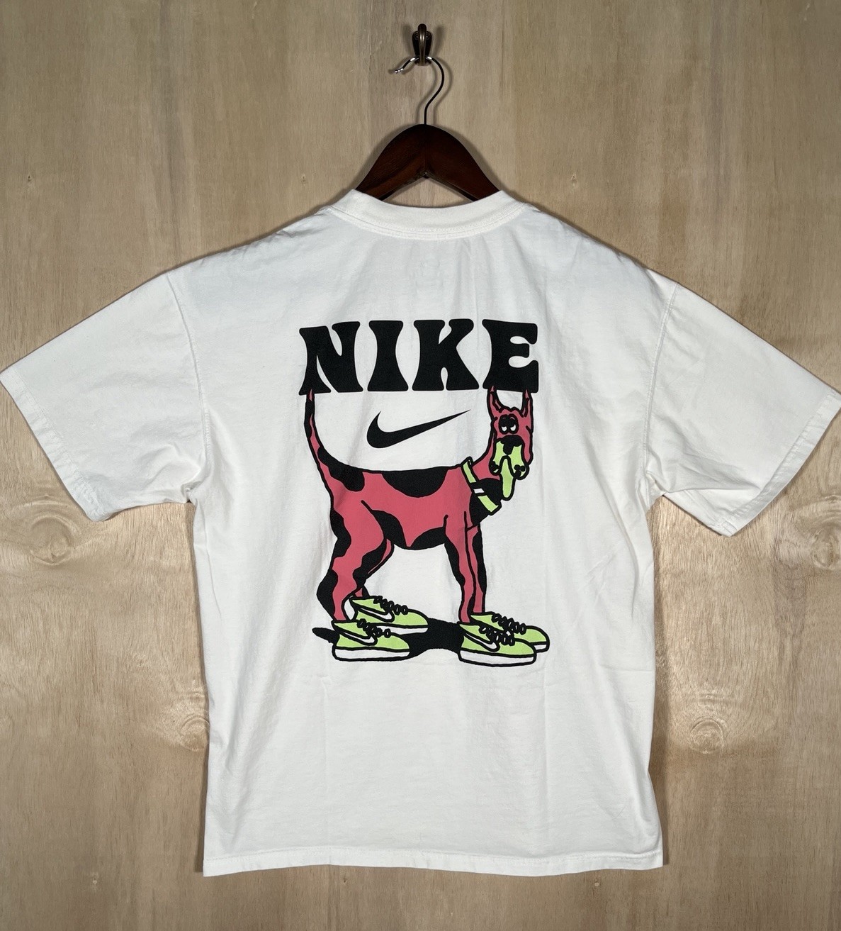 Nike SB Big Dog Tee Shirt Mens Small White Loose Fit Crew Neck Casual Streetwear