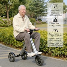 TopMate ES32 Trottinette Électrique 3 Roues Adulte Pliable 24km/h Affichage LED