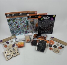 Halloween Lot- 10 Items  Scrapbook Supplies, Junk Journal kit, Tags, Stickers