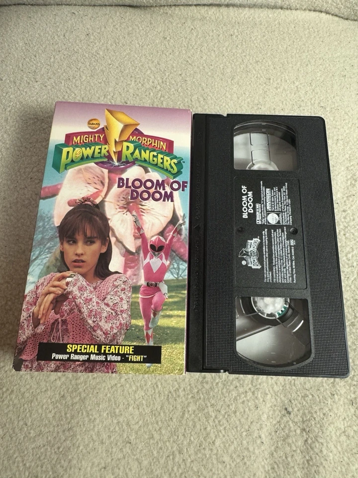 Mighty Morphin Power Rangers VHS Tapes Lot Girl Power 90s Nostalgia Pink Yellow - Image 4 of 4