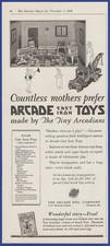 Vintage 1928 ARCADE Cast Iron Toys Wrecker Tow Truck Toy Ephemera 20's Print Ad