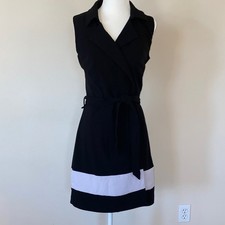 White House Black Market Black and White Mini Dress Size 2/4