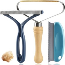 3PCS Pet Hair Remover Tool, Dog Cat Fur Lint Cleaner Brush for Carpet Couch Car