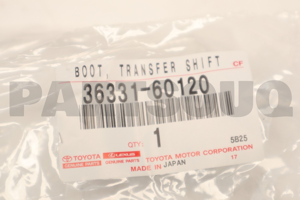 3633160120 Genuine Toyota BOOT, TRANSFER SHIFT LEVER, NO.2 36331