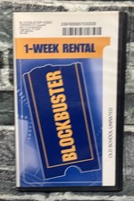 Blockbuster Video VHS Plastic Clamshell Case & Tape Old School Unrated