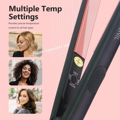 Mini Flat Iron for Short Hair 3 Temp Dual Voltage Small Hair