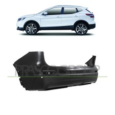 Stoßstange hinten schwarz teillackiert +PDC für Nissan Qashqai (J11) ab 17 - 21