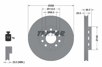 Brake Disc Textar 92057605