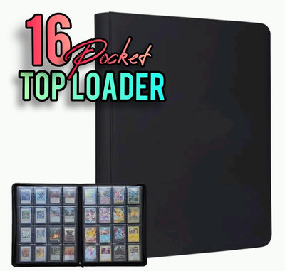 Top Loader Binder 16 Pocket | Trading Card Album 640 Cards Toploader NEW 35pt