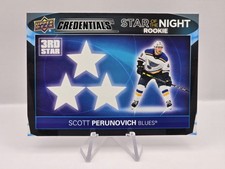 2021-22 Credentials #3SR-3 Scott Perunovich Star of the Night: Third Star Rookie