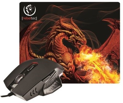 5902539600520 RED DRAGON game set mouse & mouse pad Rebeltec