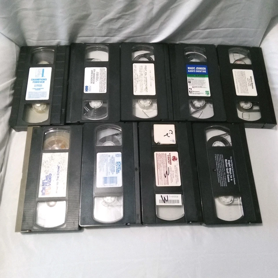 Sports VHS Lot Boxing Football Basketball Golf Billiard Ali Louis Johnson Palmer - Image 3 of 3