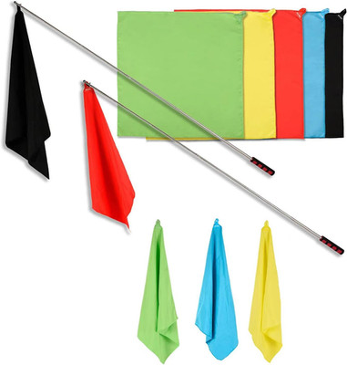 Horse Training Flag Equipment 5 Pcs with 1Pcs Telescopic Flag Pole Lunge Whip St