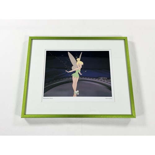 Vintage Disney Tinker Bell Preening Pixie Framed Art Print Lithograph Peter Pan