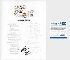 MATT SHULTZ SIGNED CAGE THE ELEPHANT SOCIAL CUES LYRIC SHEET w/PROOF & COA