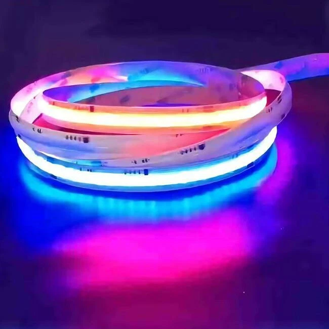12V 24V WS2811 COB RGB LED Strip IC Addressable Full Color Flexible Tape Light - Image 3 of 4