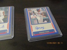 quentin young rookie auto usa 2025 numbered/100 blue 18 under