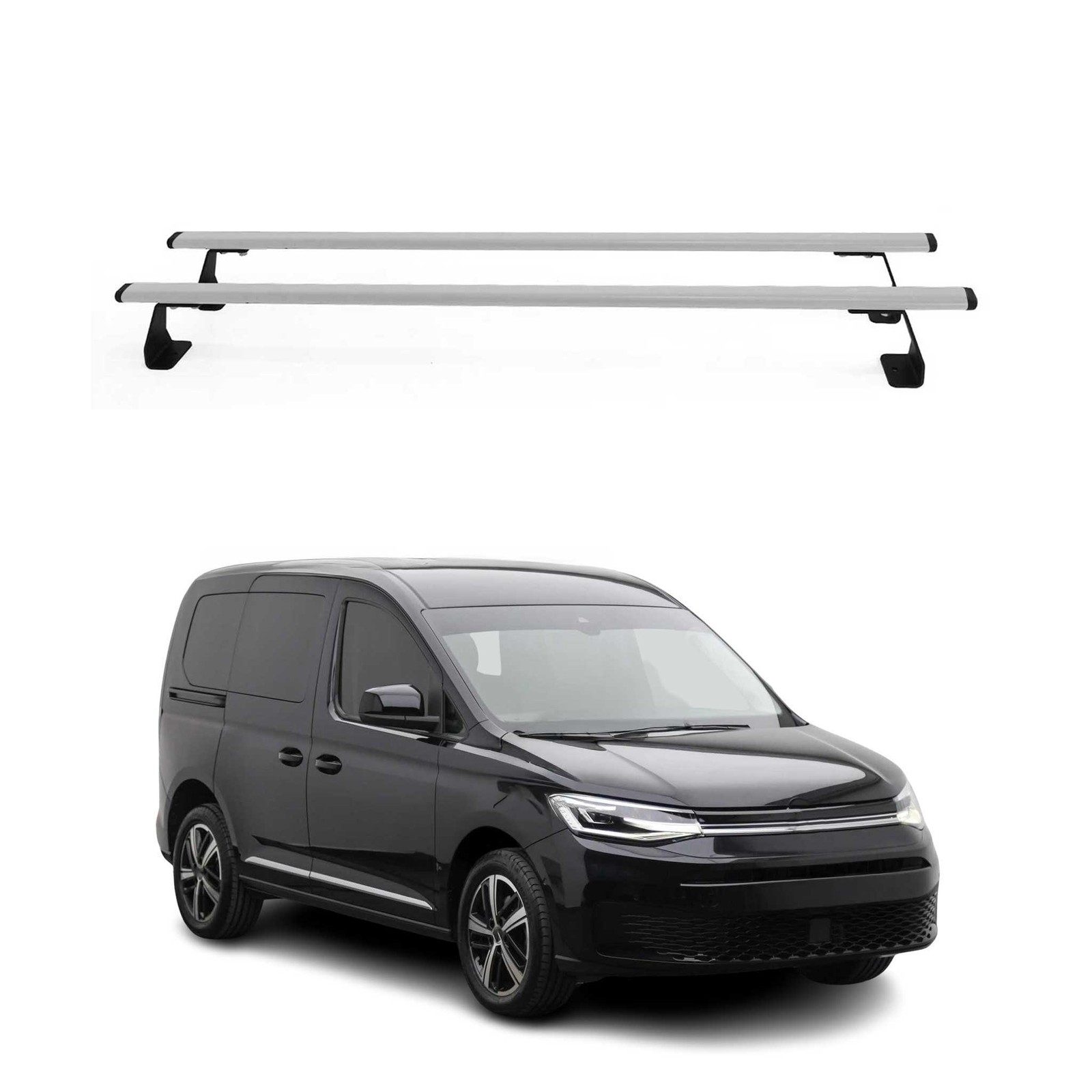 Barres de toit en acier gris pour VW T7 Multivan 2021-2026 de 2 pièces