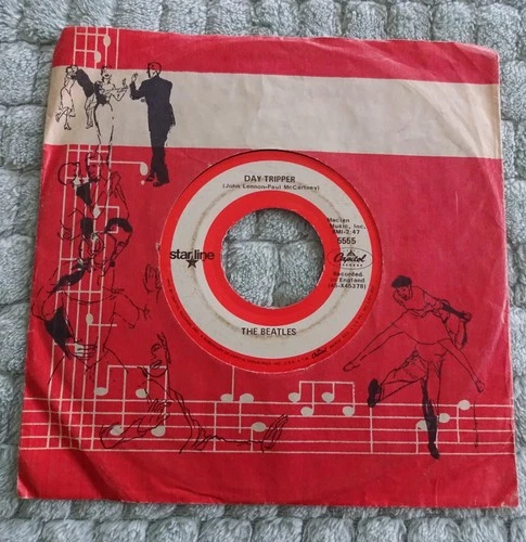 The Beatles RARE 1969 US We Can Work it Out Red/White Starline 45 VG