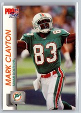 1992 Pro Set #555 Mark Clayton Miami Dolphins