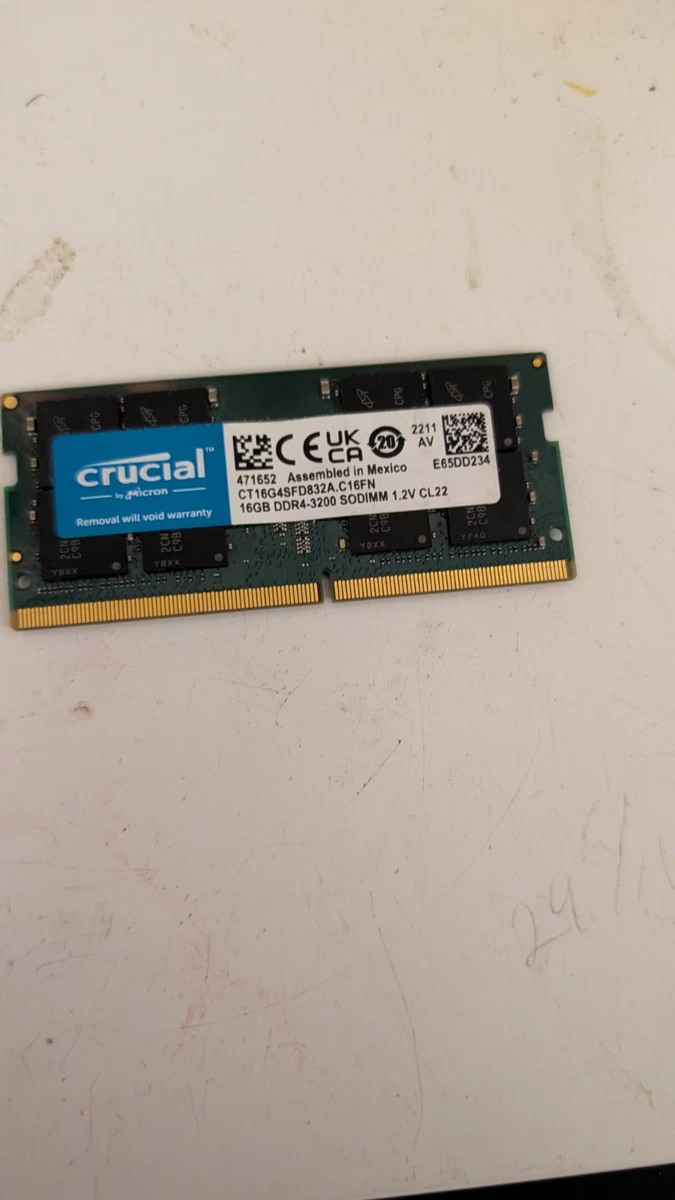 メモリ Crucial DDR4 RDIMM 16GB×4 64GB バラ売り可 Crucial DDR4 SDRAM 16 GB Total Capacity Memory (RAM) for sale | eBay