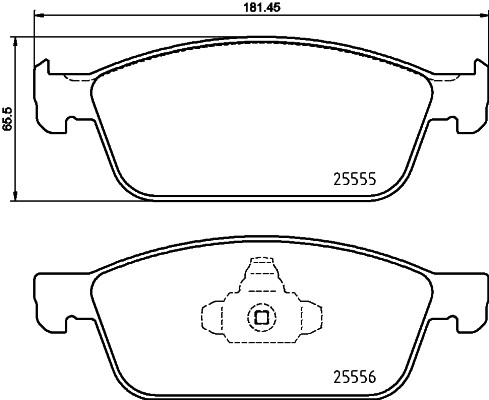 Vorderachse Brembo P 24 199 Bremsbelagsatz, Scheibenbremse FüR Ford,Ford (Changa-image
