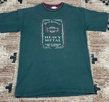 90s VTG Heavy Metal Shirt Mens Large Made in USA Graphic Thrash Vintage Band Tee