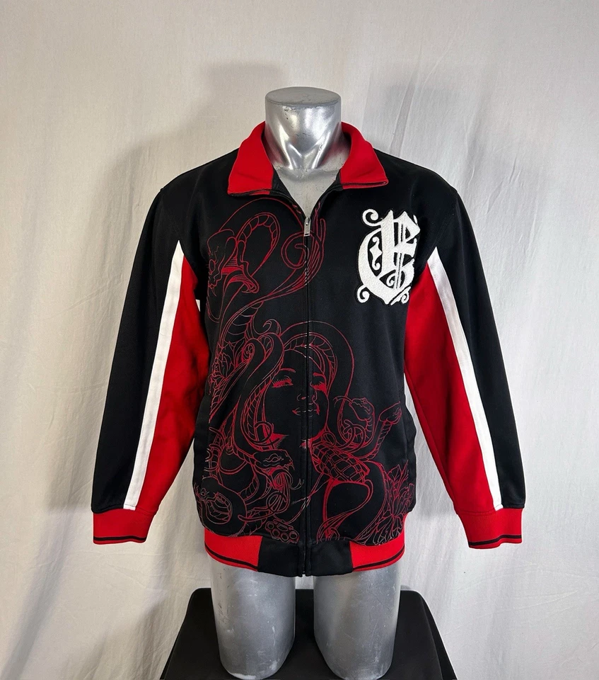 Jaqueta RARA Vintage ECKO Unltd Y2K Gothic Serpent Sukajan M Jesse Pinkman Medusa - Imagem 3 de 4