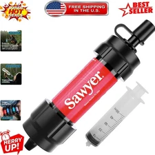 Red Mini Water Filtration System for Safe Hydration During Outdoor Adventures