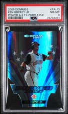 2005 Donruss Power Alley Ken Griffey Jr. 50/50 Power Alley-Purple DIE-CUT PSA 8