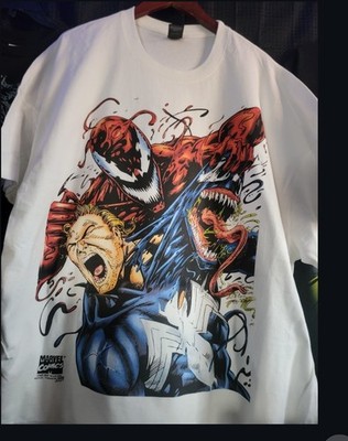 SPIDERMAN VENOM CARNAGE UNLED ON SHAKA HEAVYWEIGHT GARMET DYED T SHIRT ''MODERN''