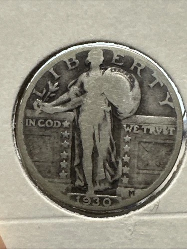1930  Standing Liberty Quarter Dollar US Silver Coin