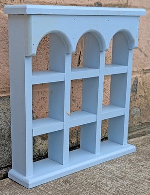 Vintage Old SOLID Wood Wooden Kitchen Wall Accent Shelf Shelves Cupboard Tiered