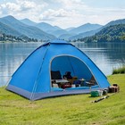 Lake Blue Outdoor Tent Pop up Tent 1-2 Person Pop-Up Camping Tent+Storage Bag