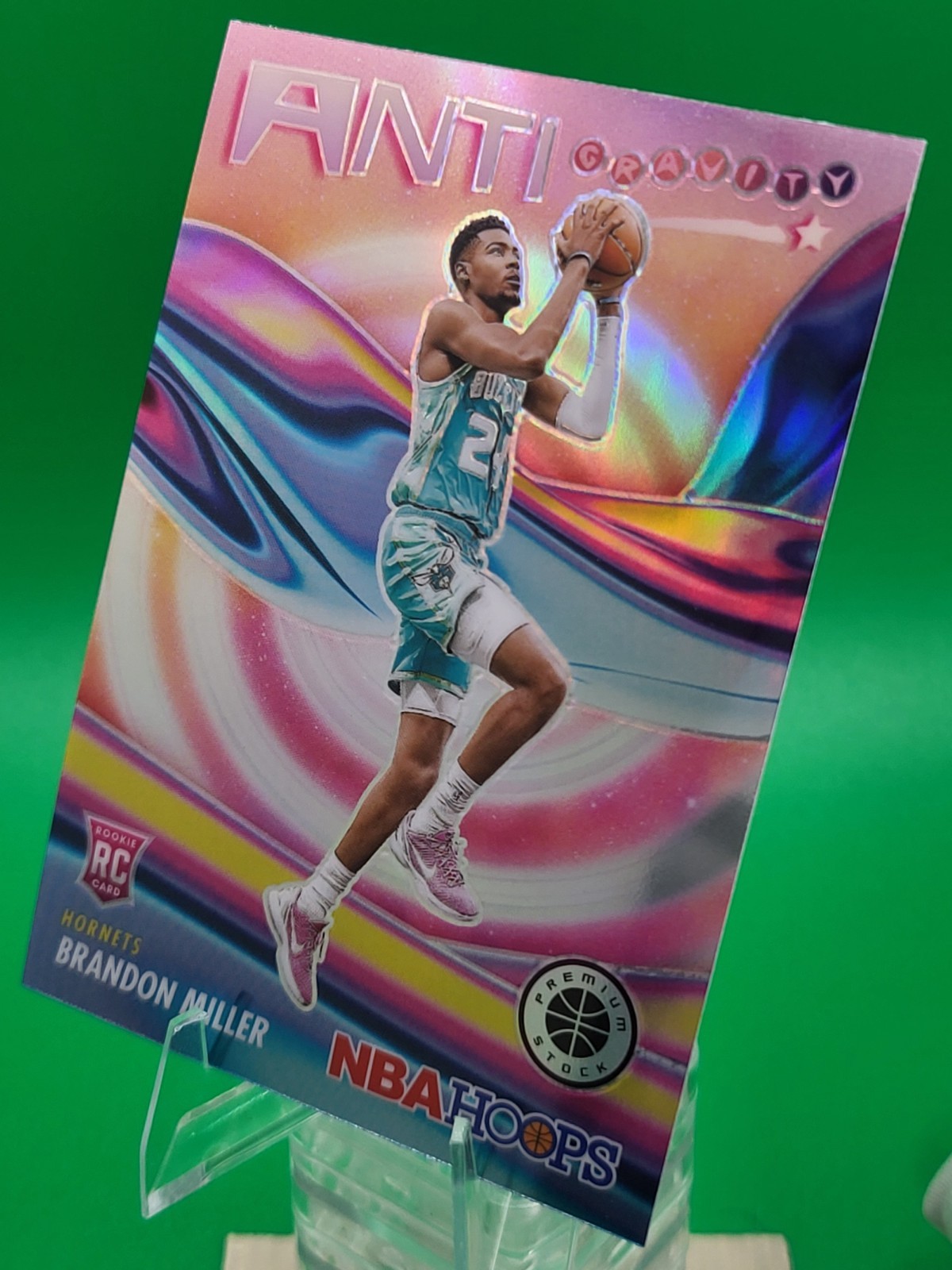 Brandon Miller 2023-24 Panini NBA Hoops Premium Stock Anti-Gravity Silver Prizm