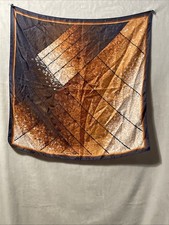 Women  s vintage-style square scarf 26  x26  abstract geometric pattern