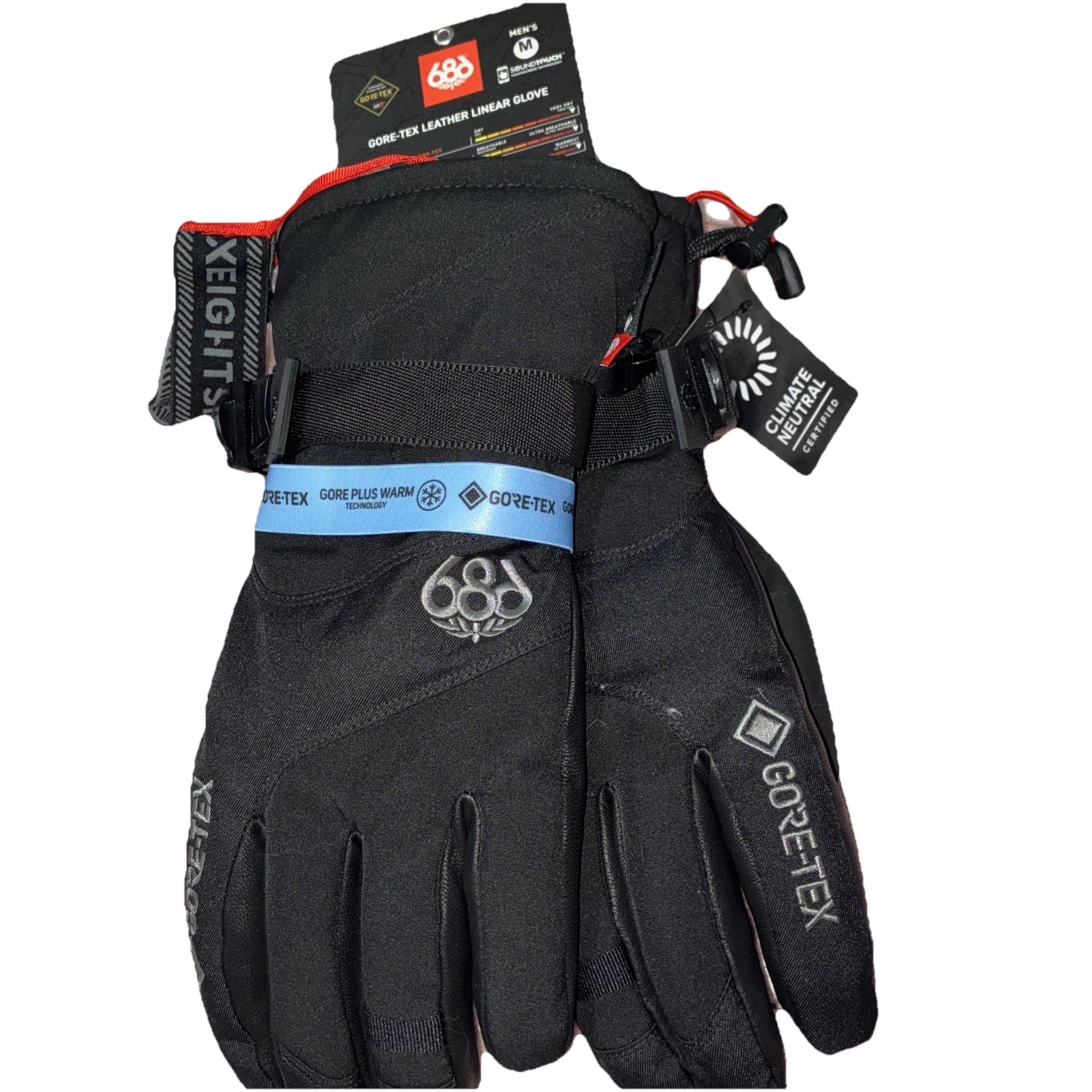 686 Gore-tex Linear Leather Snow Gloves, Men's Medium Black - New
Opens in a new window or tab