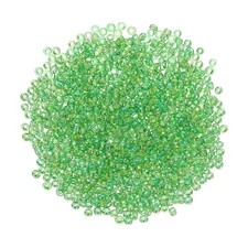 1600Pcs Glass Seed Beads 2mm 11/0 Loose Mini Spacer Beads Grass Green AB