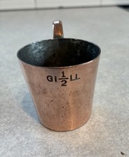 PUSSERS RUM 1/2 GILL, COPPER, GENUINE MEASURE.