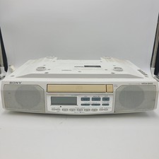Sony Space Saver Under Cabinet CD Player Clock Radio AM/FM Super Bass ICF-CD513