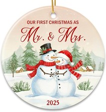 First Christmas Married Ornament 2025, Mr  Mrs Gifts, Wedding Gifts for Couples