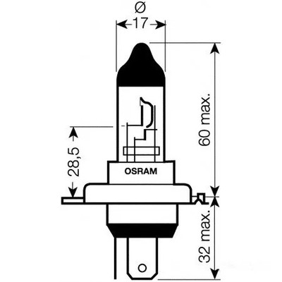 Lampe, Glühbirne H4 12V60/55W für Honda VTX 1300 Bj 2003-2007
