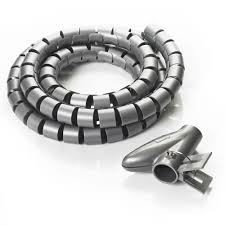 Image of 12mm Spiral Cable Wrap Tidy - Natural Colour 10 Metres - FREE Next-Day Delivery