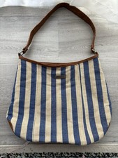 Roxy borsa a tracolla hobo a righe blu vintage rara