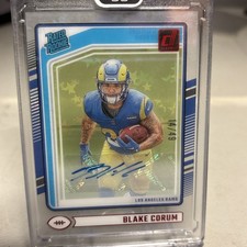 2024 Panini Clearly Donruss - Rated Rookie Blake Corum #76 Red Autographs /149