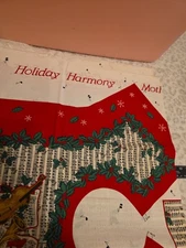 Holiday Harmony Mother Daughter Christmas Collars Cut and Sew Fabric Panel Vtg