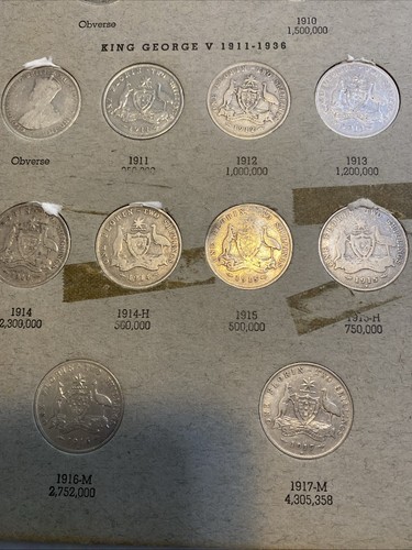 Australian Florin Set 1910-1963 Dansco push in album NO 1932/Melbourne Centenary - Picture 8 of 12
