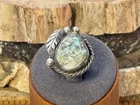 Vintage Native Navajo Sterling Silver Dry Creek Turquoise Ring sz 6--1062.26