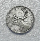 1945 - Canada 25 Cents/Quarter - 0.800 Silver Coin
