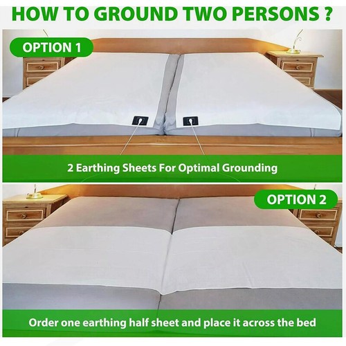 Bed Earthing Sheet Flat Fitted Grounding Sheet Mat Improve Sleeping Health New - Picture 3 of 20